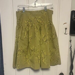 Floral Lime Green Skirt